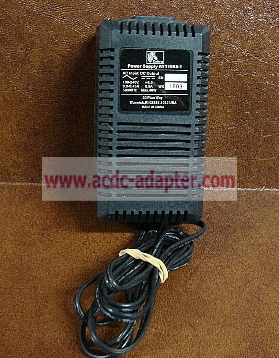 NEW Zebra AT11988-1 6.5V 6.5A 40W Printer AC Adapter Power Supply
